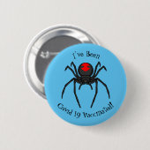 Badge Rond 5 Cm Illustration d'araignée noire effrayante (Devant & derrière)