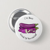Badge Rond 5 Cm Illustration d'aubergine (Devant & derrière)