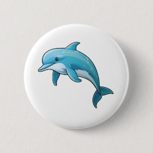Badge Rond 5 Cm Illustration dauphin de dessin