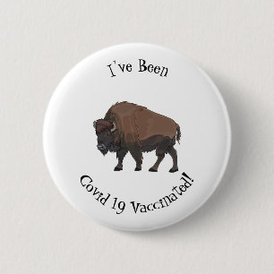 Badge Rond 5 Cm Illustration de bison