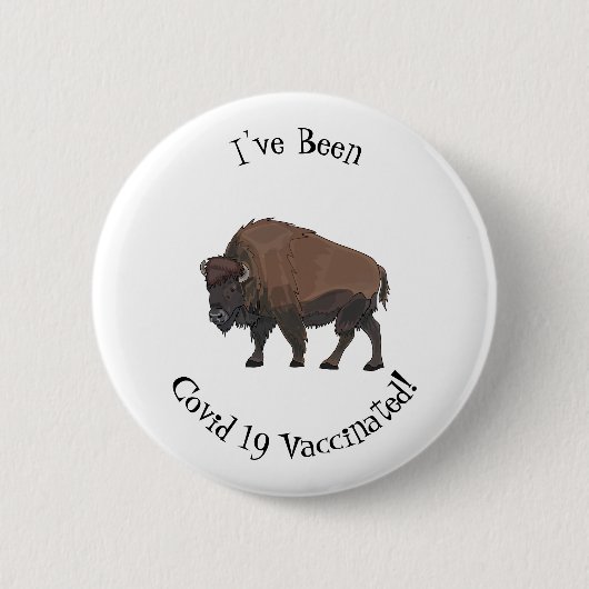 Badge Rond 5 Cm Illustration de bison (Devant)