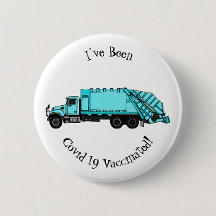 Badge Rond 5 Cm Illustration de camion à ordures