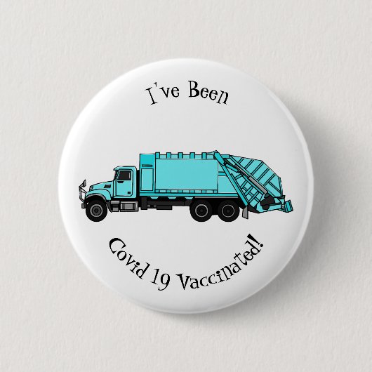 Badge Rond 5 Cm Illustration de camion à ordures (Devant)