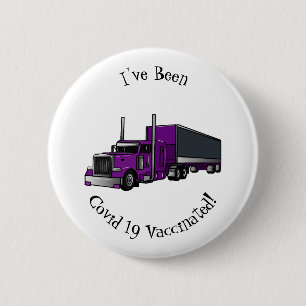 Badge Rond 5 Cm Illustration de camion semi-remorque