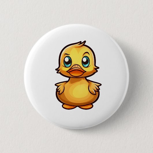Badge Rond 5 Cm Illustration de canard de dessin (Devant)