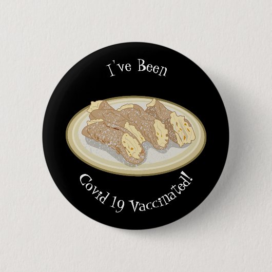 Badge Rond 5 Cm Illustration de Cannoli (Devant)