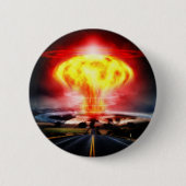 Badge Rond 5 Cm Illustration de champignon atomique d'explosion (Devant)