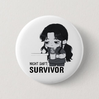 Badge Rond 5 Cm Illustration de chibi infirmière identifiable surv
