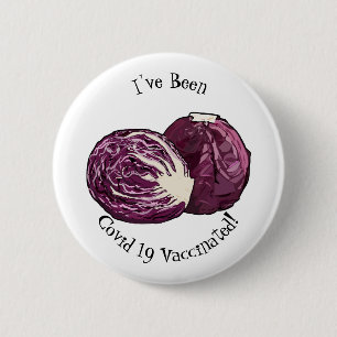 Badge Rond 5 Cm Illustration de chou rouge