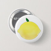 Badge Rond 5 Cm Illustration de citron jaune vibrant (Devant & derrière)