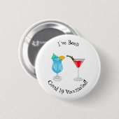 Badge Rond 5 Cm Illustration de cocktail (Devant & derrière)