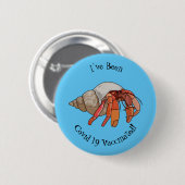 Badge Rond 5 Cm Illustration de crabe ermite (Devant & derrière)