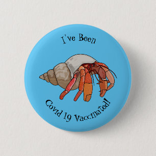 Badge Rond 5 Cm Illustration de crabe ermite