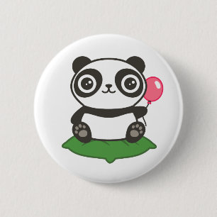 Badge Rond 5 Cm Illustration de Cute Panda