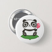 Badge Rond 5 Cm Illustration de Cute Panda (Devant & derrière)