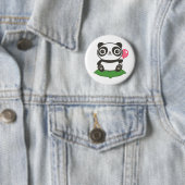 Badge Rond 5 Cm Illustration de Cute Panda (En situation)