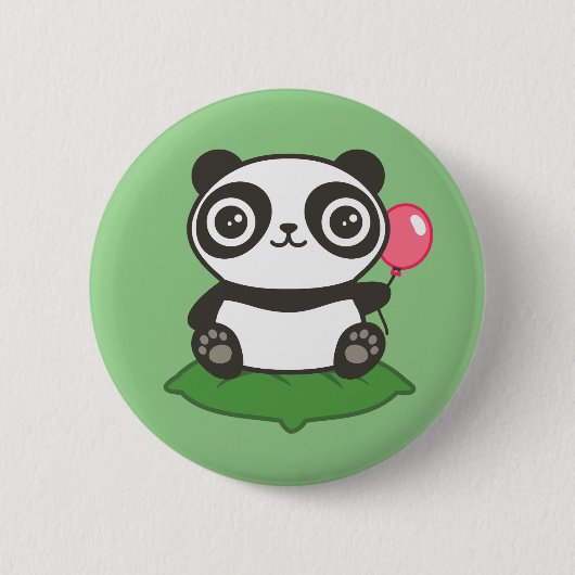 Badge Rond 5 Cm Illustration de Cute Panda (Devant)