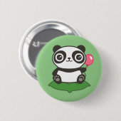 Badge Rond 5 Cm Illustration de Cute Panda (Devant & derrière)