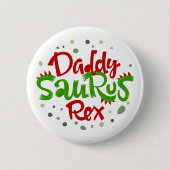 Badge Rond 5 Cm Illustration de Daddy Saurus Rex (Devant)