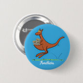 Badge Rond 5 Cm Illustration de dessin animé Cute kangaroo et koal (Devant & derrière)