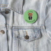 Badge Rond 5 Cm Illustration de dessin animé de rat mignon (En situation)