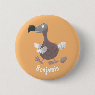 Badge Rond 5 Cm Illustration de dessin animé drôle d'oiseau dodo