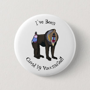 Badge Rond 5 Cm Illustration de dessin animé Mandrill