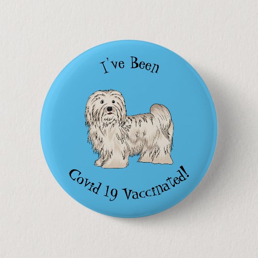 Badge Rond 5 Cm Illustration de dessin de chien de Havan (Devant)