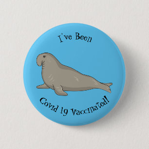 Badge Rond 5 Cm Illustration de dessin de phoque éléphant