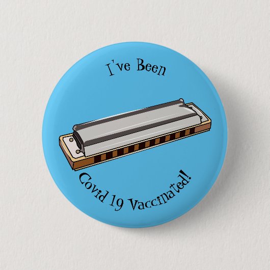 Badge Rond 5 Cm Illustration de dessin d'Harmonica (Devant)