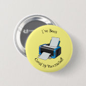 Badge Rond 5 Cm Illustration de dessin d'imprimante (Devant & derrière)