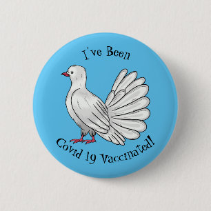 Badge Rond 5 Cm Illustration de dessin d'oiseau pigeon sauvage