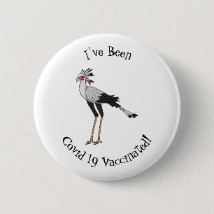 Badge Rond 5 Cm Illustration de dessin du secrétaire pour oiseaux
