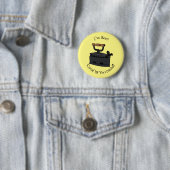 Badge Rond 5 Cm Illustration de dessin en fer de Charbon (En situation)
