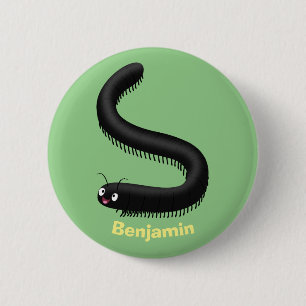 Badge Rond 5 Cm Illustration de dessin mignon millipede