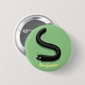 Badge Rond 5 Cm Illustration de dessin mignon millipede (Devant & derrière)
