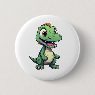 Badge Rond 5 Cm Illustration de dinosaure de dessin