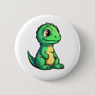 Badge Rond 5 Cm Illustration de dinosaure de dessin