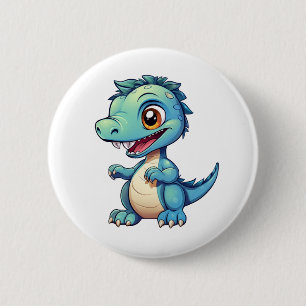 Badge Rond 5 Cm Illustration de dinosaure de dessin