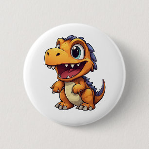 Badge Rond 5 Cm Illustration de dinosaure de dessin