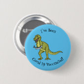 Badge Rond 5 Cm Illustration de dinosaure T rex drôle (Devant & derrière)
