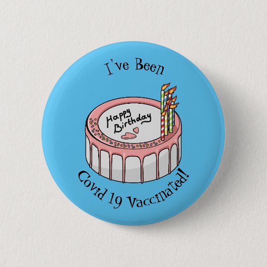 Badge Rond 5 Cm Illustration de gâteau d'anniversaire (Devant)