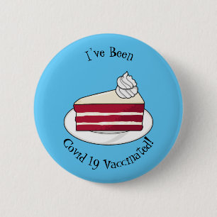 Badge Rond 5 Cm Illustration de gâteau en velours rouge
