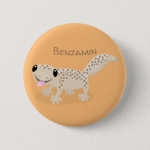 Badge Rond 5 Cm Illustration de gecko tan tan mignon