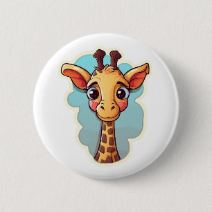 Badge Rond 5 Cm Illustration de girafe cartoon