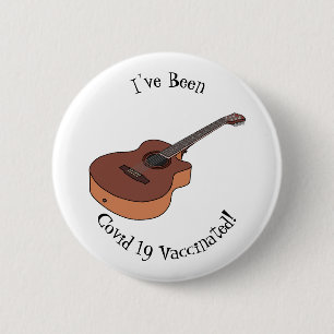 Badge Rond 5 Cm Illustration de guitare acoustique