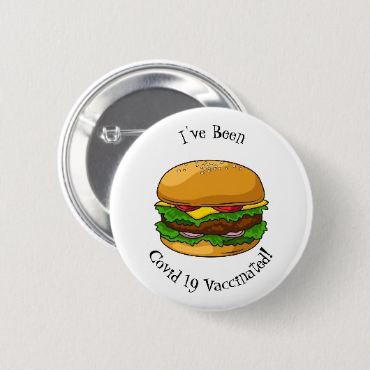 Badge Rond 5 Cm Illustration de Hamburger (Devant & derrière)