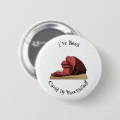 Badge Rond 5 Cm Illustration de jambon (Devant & derrière)