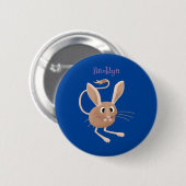 Badge Rond 5 Cm Illustration de jerboa aux longues oreilles (Devant & derrière)