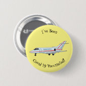 Badge Rond 5 Cm Illustration de jet privé (Devant & derrière)